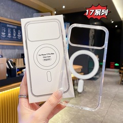 官方Magsafe磁吸适用苹果17手机壳亚克力透明iPhone16pro防摔硬套