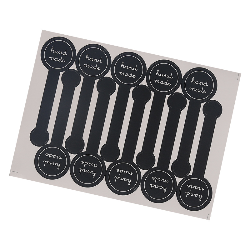 Etiqueta adhesiva hecha a mano larga etiqueta adhesiva papel redondo papel para hornear caja de embalaje Etiqueta de sellado