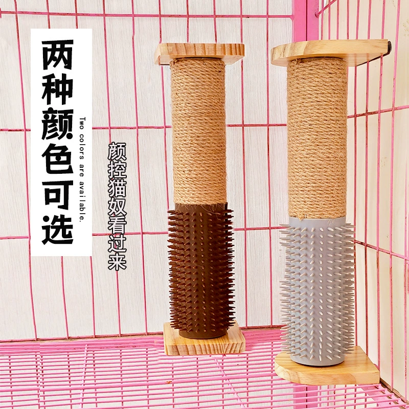 Кошка царапает кошачью подставка для животных, твердая деревянная подставка для кошек для скалолазания