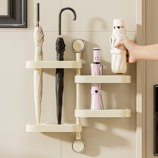Suction Cup Umbrella Storage Rack Wall-Mounted Punch-Free Rotatable Household Umbrella Storage Rack on the Wall Behind the Entrance Door