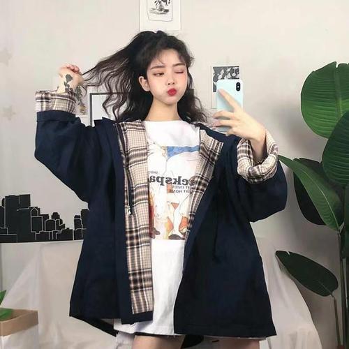 2023 new spring and autumn Korean style women's loose BF versatile tops retro windbreaker BF student jacket ins trend