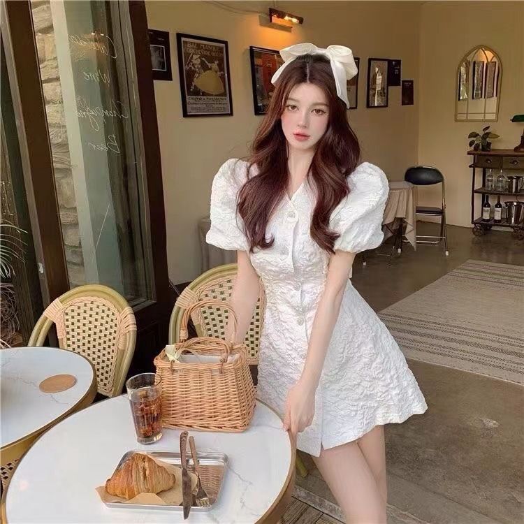 Summer elegant white skirt