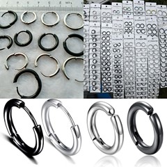 2.5 Thick Same Style Titanium Steel Earrings Hypoallergenic Trendy Jewelry Versatile Personalized Round Wire Earrings Stainless Steel Earrings