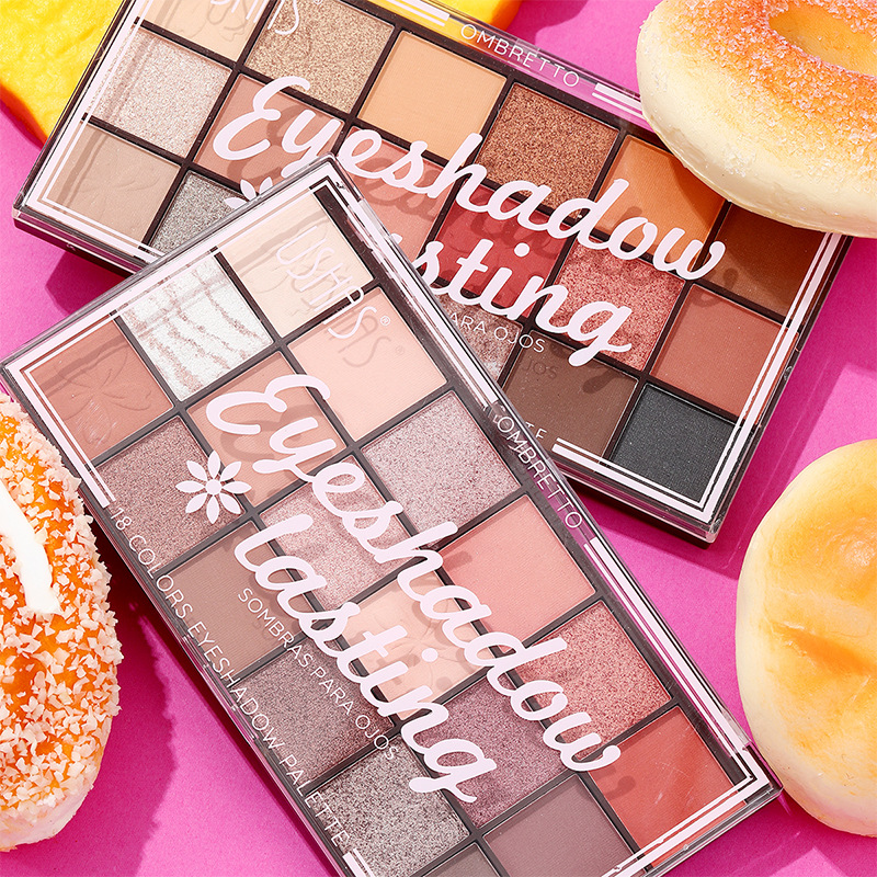 USHAS transfronterizo shimmer paleta de sombras de ojos brillante delineador de ojos bandeja de sombras de ojos de gran color perla brillante UF001