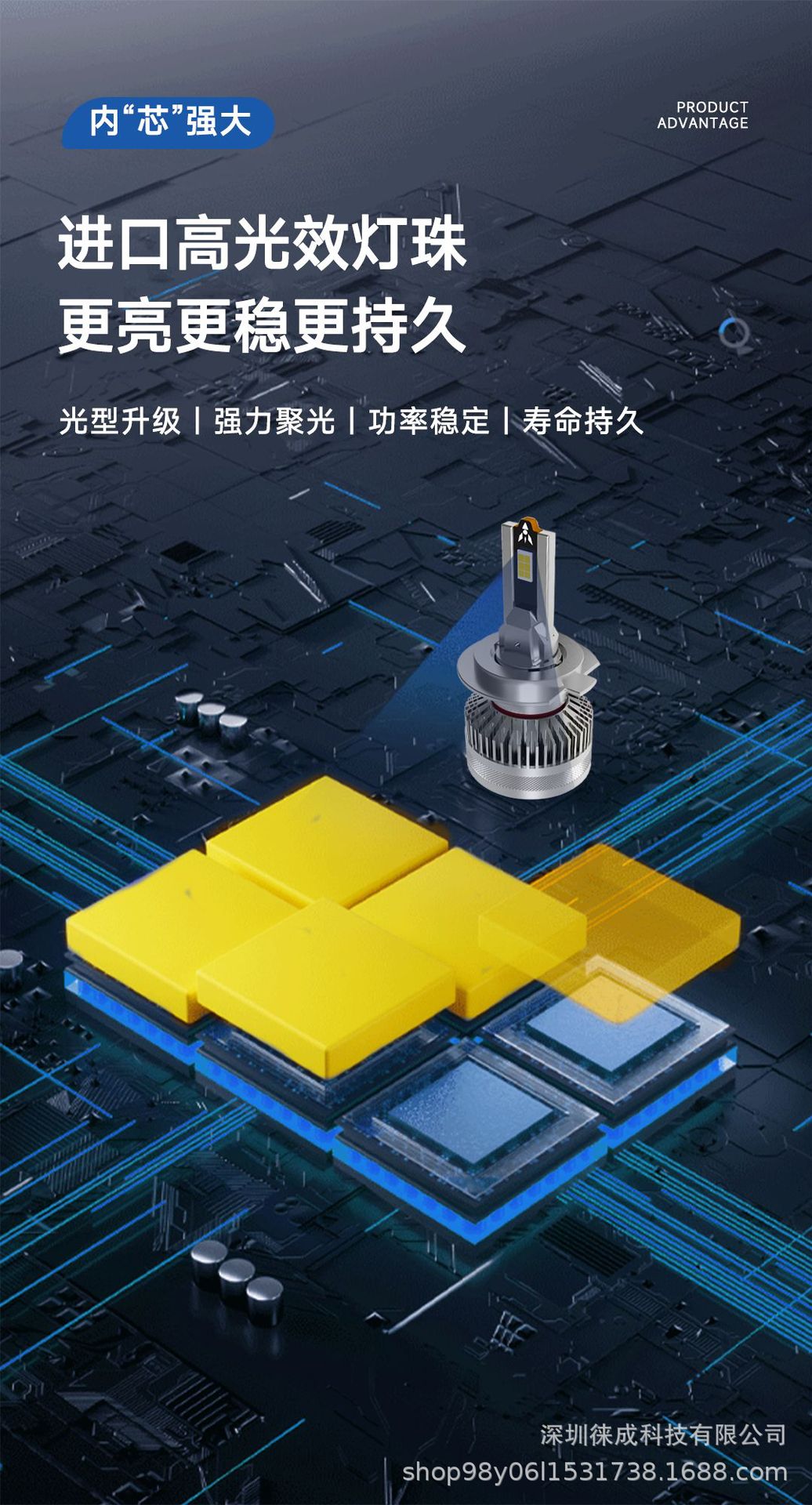 Factory direct supply 130W high power car LED lights car led headlights H1led car headlights LED headlights