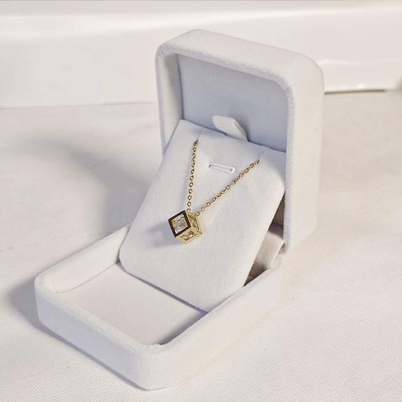 Caja de joyería de lana de textura de cabello redondeada caja de collares al por mayor caja de pendientes colgante brazalete caja de anillo caja de joyería caja de embalaje