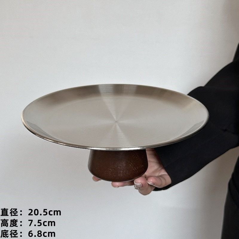 水果盘客厅家用法式零食摆放盘糖果盘甜品盘茶点盘下午茶高脚托盘|undefined