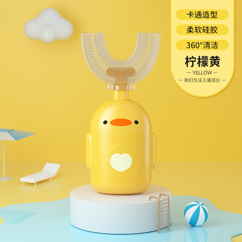 Nuevo cepillo de dientes en forma de U para niños, cepillo de dientes de silicona, limpieza bucal manual para bebés, cepillo de dientes en forma de U para niños, venta al por mayor