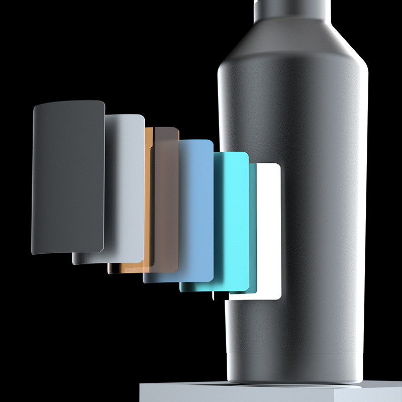 Taza portátil simple Taza de agua doméstica Taza de vacío de acero inoxidable 304 Taza de negocios de alta gama para hombres Fábrica al por mayor