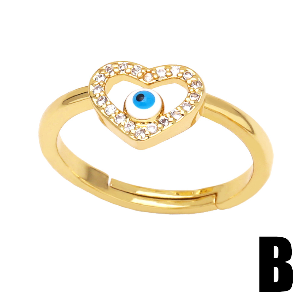 Fashion devilu0027s eye zircon open ring female copper
