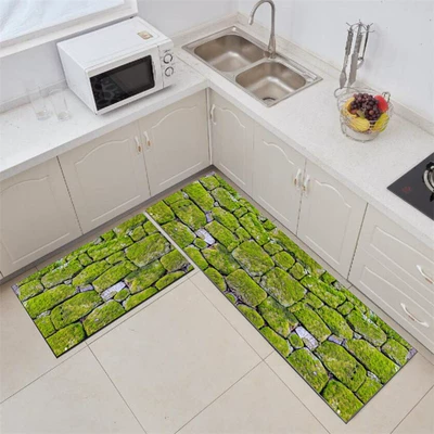 Avtomobil döşəmə paspasları – and Oil-Proof Cartoon Kitchen Floor - bluestone-moss-40x-60cm-one-piece