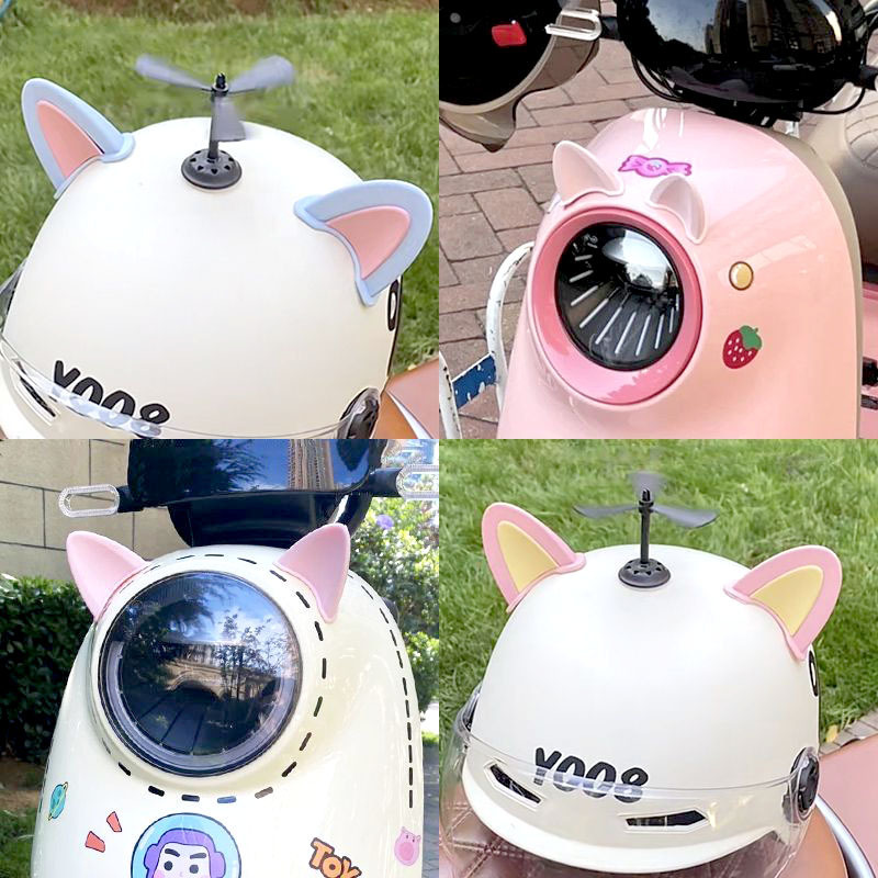 Cute Girl Helmet Decoration Princess Cat Ear Helmet Decoration