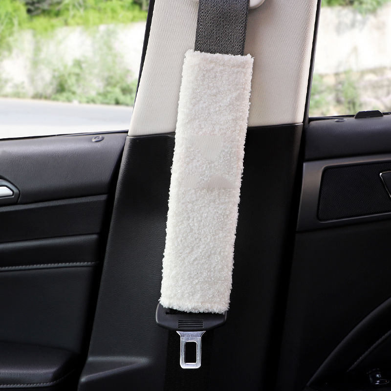 Funda Protectora de Peluche para Cinturón de Seguridad de Tela de Felpa Protectora para Cinturón de Seguridad