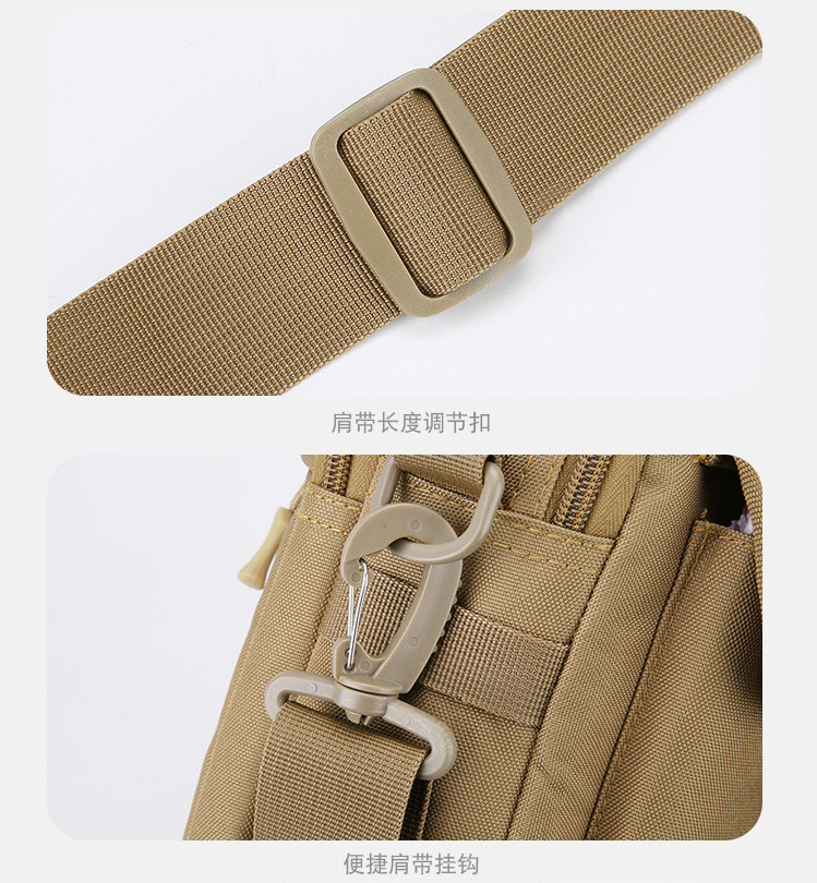 Single-shoulder bag, outdoor tactical multi-functional USB charging crossbody bag, military camouflage backpack, travel outdoor cycling bag undefined