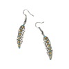 Retro turquoise fashionable earrings, European style, wholesale