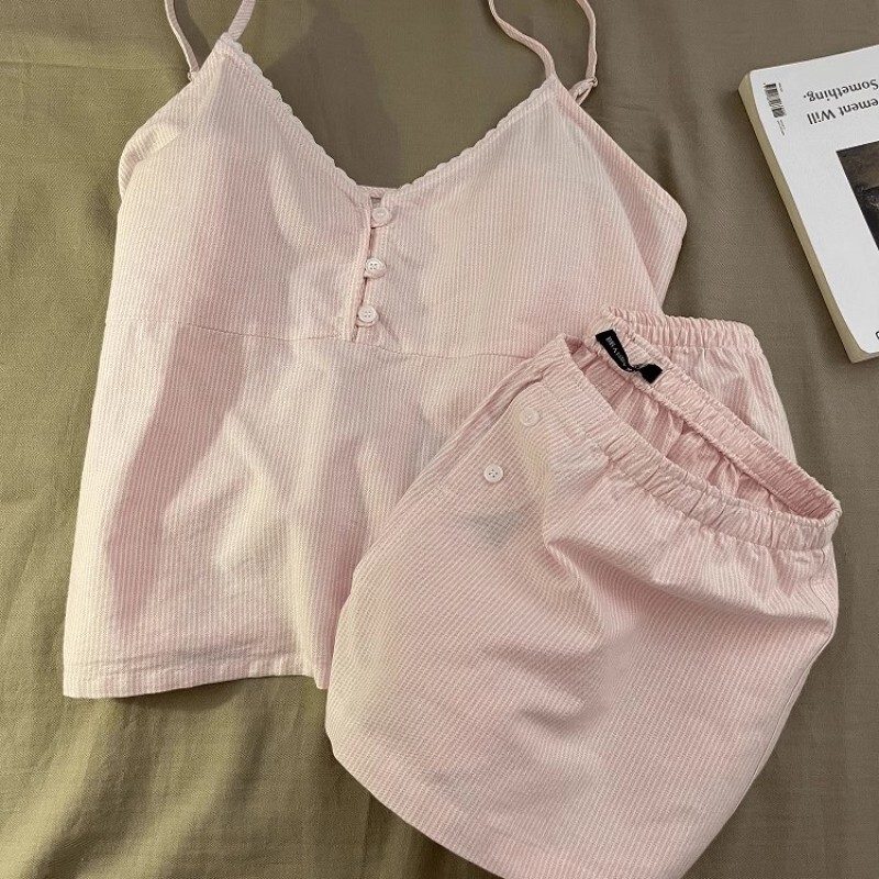 2025 New Cloud Cotton Pajamas Women's Summer Short-Sleeved Shorts Sweet and Cute Cartoon Women's Home Clothes Set