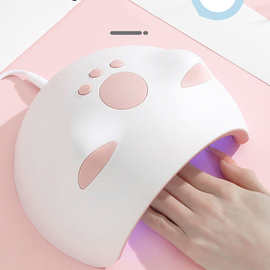 新款M4 60W双光源智能感应美甲灯光疗机萌趣猫耳UV固化灯美甲烤灯