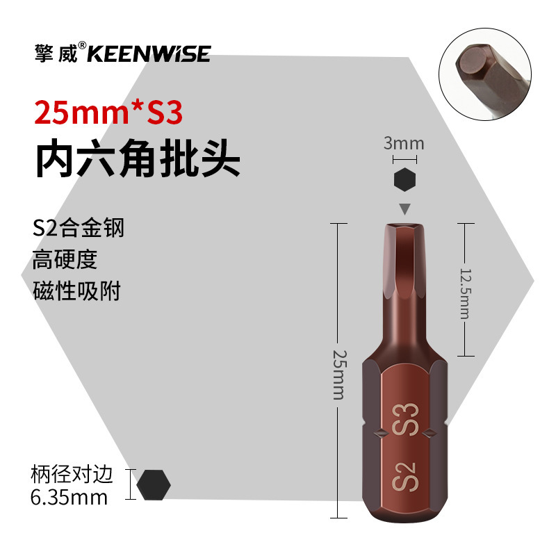 十字短批头套装超短内六角披头一字梅花带孔三角五星U型四方25mm|undefined