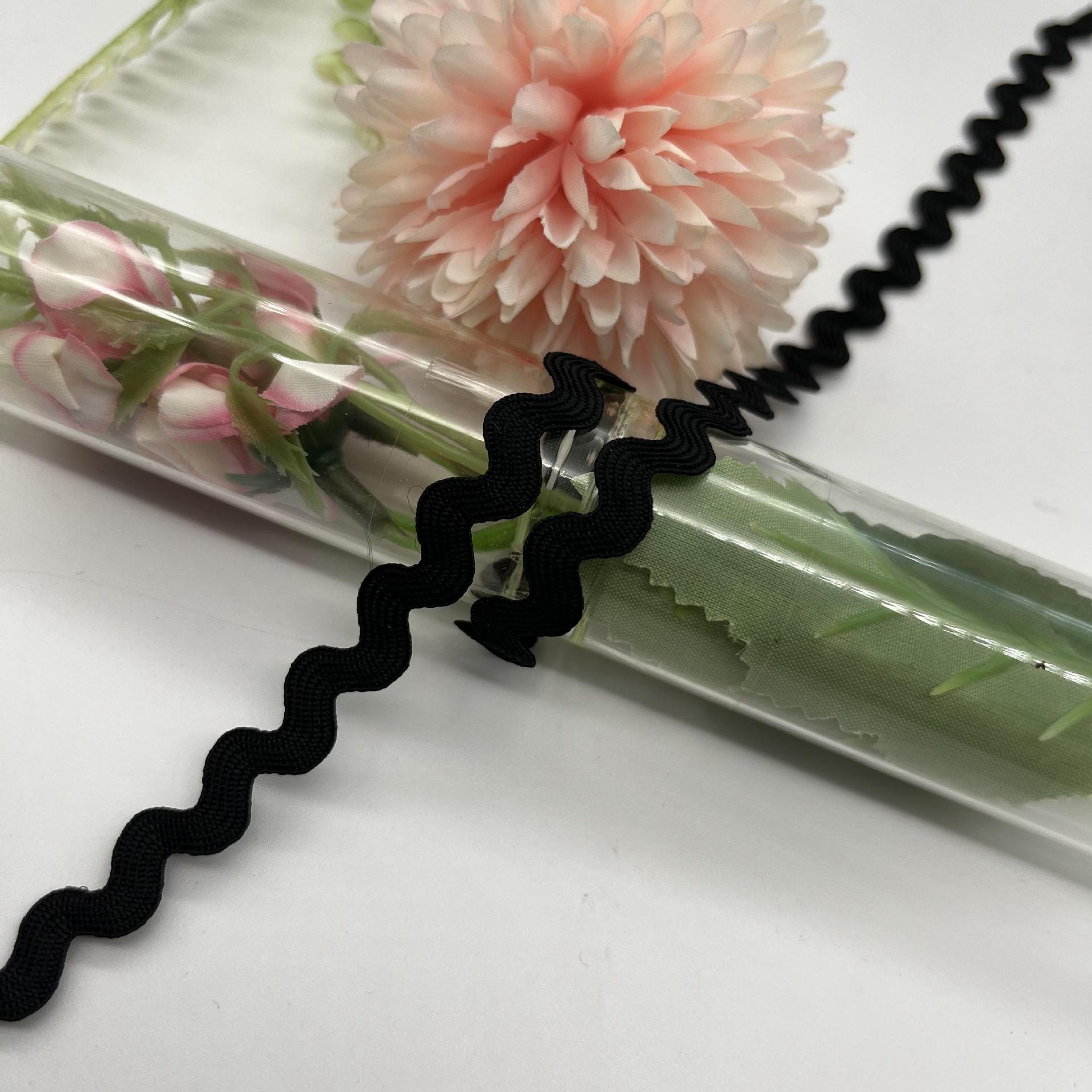 5mm color sólido ondulado en forma de S correas curvas de encaje correas cortinas sombreros ropa para niños vestidos accesorios de boda accesorios de ropa