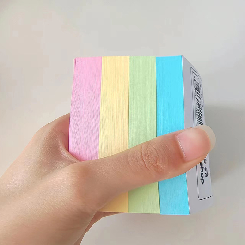 Post-it de color combinado de alta adhesión oficina desgarrable n pegada de estudiantes lindo mensaje de papel de nota de papel de nota de libro de mano image 2