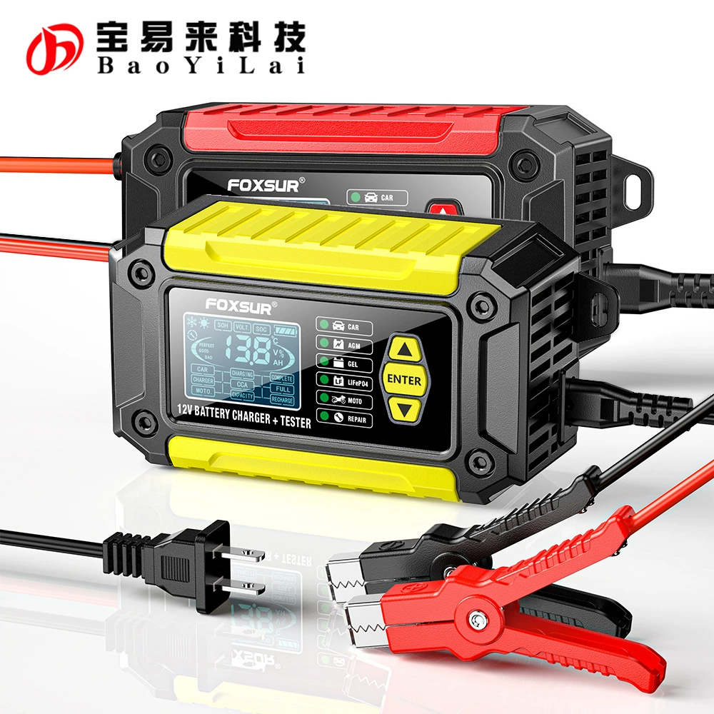 12V smart Battery Charger and Tester 2 in 1 Обнаружение заряда батареи 2 в 1