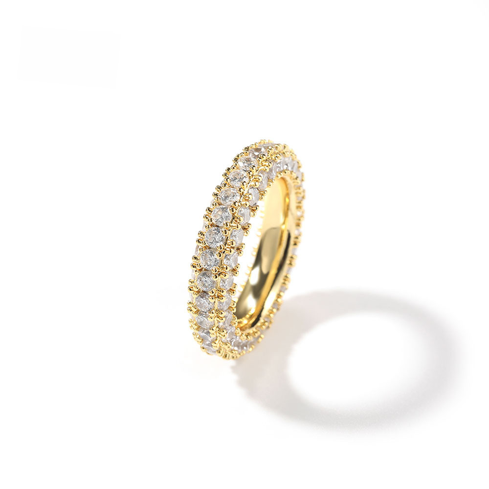 brand fashionable design ring with zircon hip-hop style