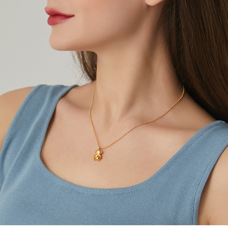 Fashion Bear Titanium Steel Pendant Necklace 1 Piece