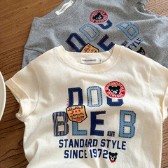 Pure cotton children's short-sleeved T-shirt summer 2025 new cute versatile cartoon casual small and medium-sized children's boys and girls' tops