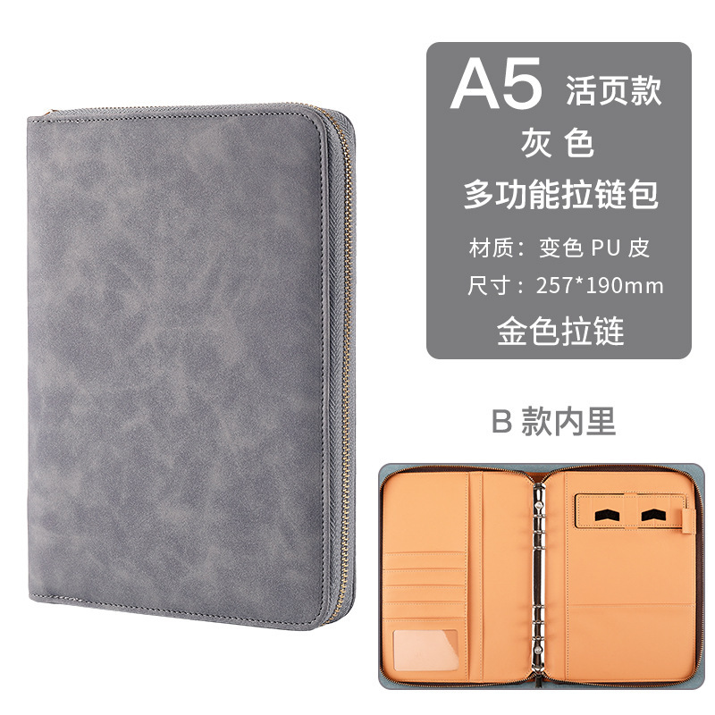 8.5inch 그레이 B 스타일 골드 지퍼