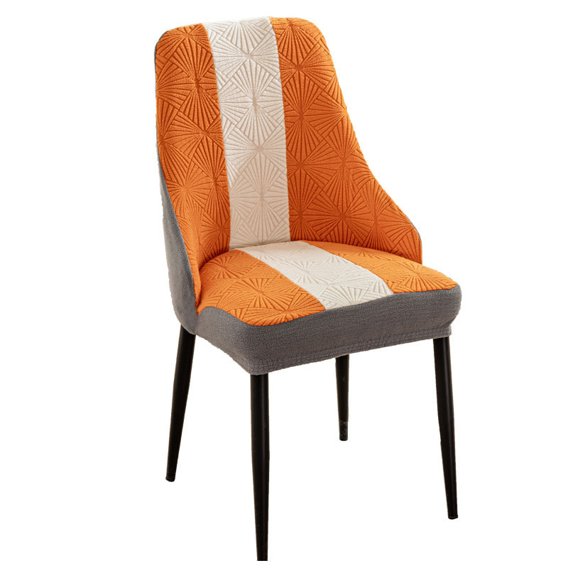 Funda para silla, reposabrazos cortos, funda para silla curva, cuatro estaciones, respaldo universal con todo incluido, funda para silla de comedor integrada, funda para taburete elástico