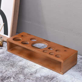 定制实木酒吧调酒架底座 调酒工具收纳架 鸡尾酒调酒器套装木架