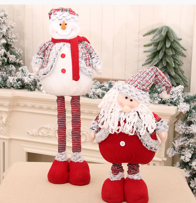 Cross-border New Arrival Large Retractable Standing Santa Claus Doll Christmas Decoration Christmas Gift display picture 7