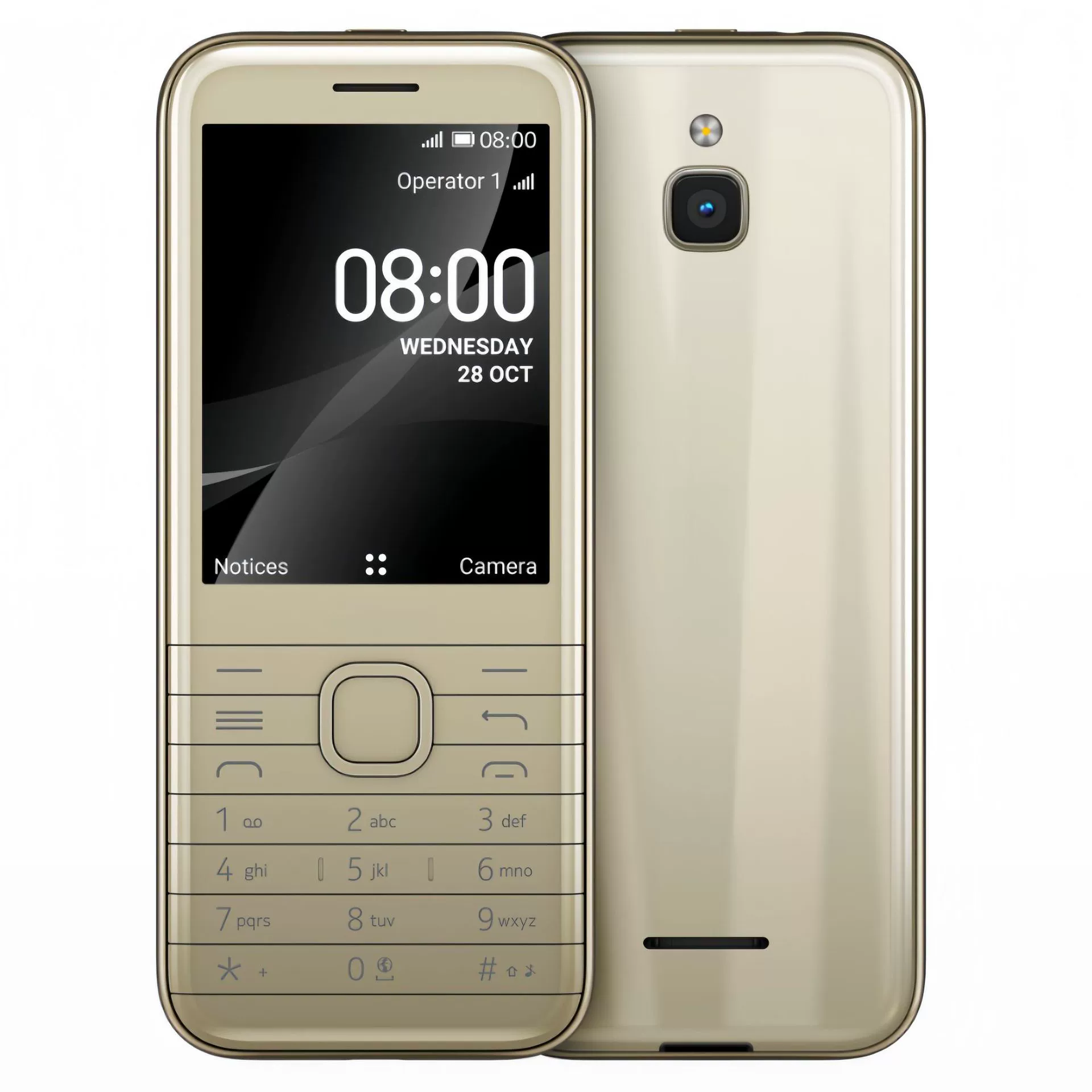 Мобильный телефон 8000, экран 2.8", GSM 2G, не смартфон, двухсимочный, простая плата, кнопочный, для пожилых, с Wi‑Fi