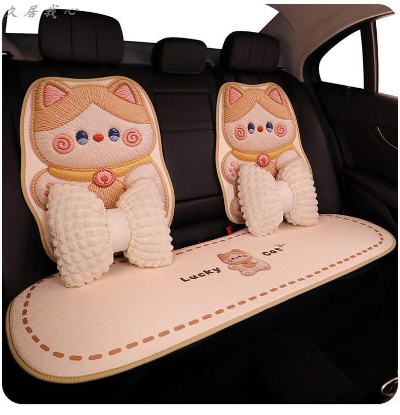 Car seat cushion for all seasons, summer cooling pad, cute seat cushion, ventilated and breathable seat cover, new single seat cover for women