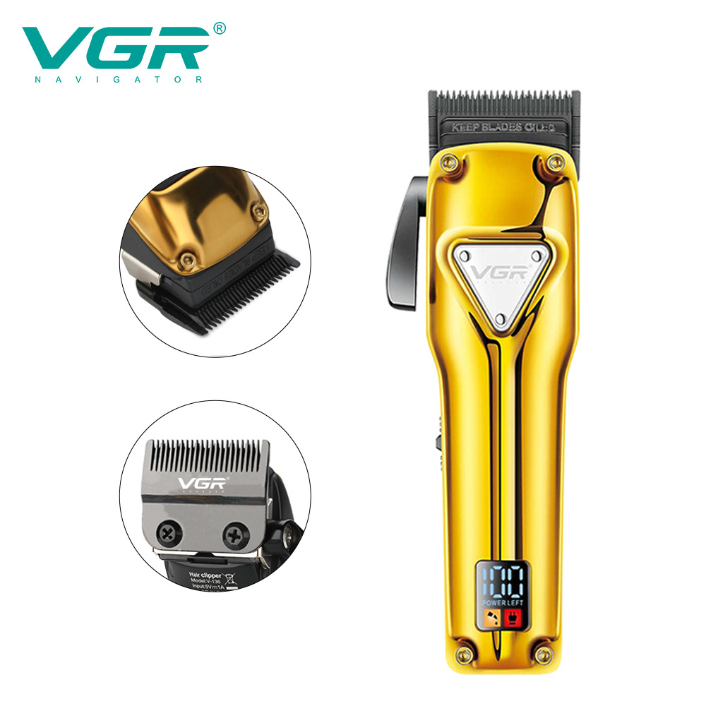 Tagliacapelli elettrico da uomo, rifinitore per capelli in metallo, strumento professionale da salone per lo styling domestico._voghion.com