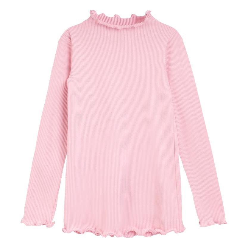 Ropa de baile para niños Camiseta de manga larga de las niñas caliente superior cuello alto de los niños estiramiento bebé que basa la camisa superior