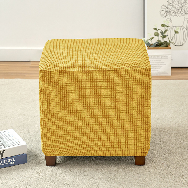 Taburete cuadrado de terciopelo de maíz elástico transfronterizo cubierta antipolvo Pedal Cover