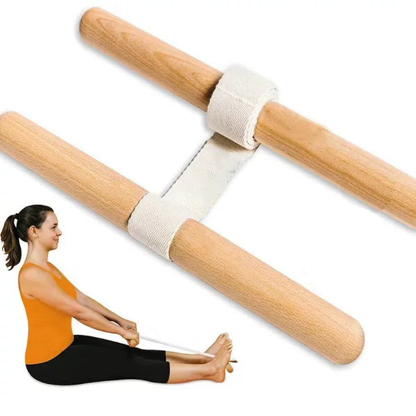 Cross-Border Wooden Handle Resistance Band Yoga Fitness Pull Tool Stretching Exercise Equipment Shoulder Gym Wholesale