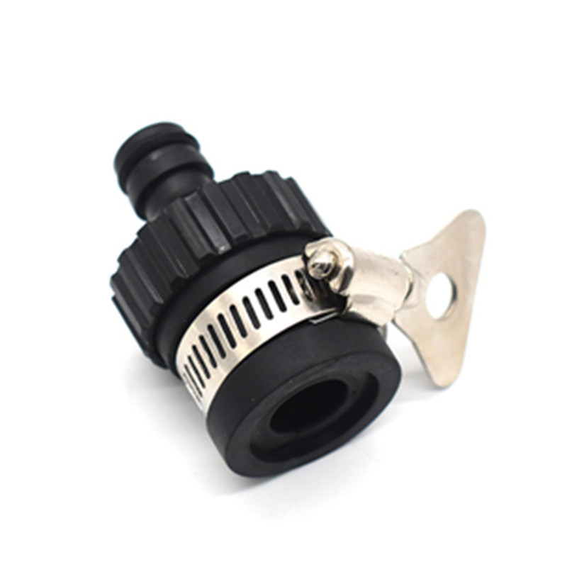 Junta de chupete de 4 puntos de plástico, pistola de agua negra, junta de tubería de agua universal, accesorios de junta de tubería de agua, junta de grifo