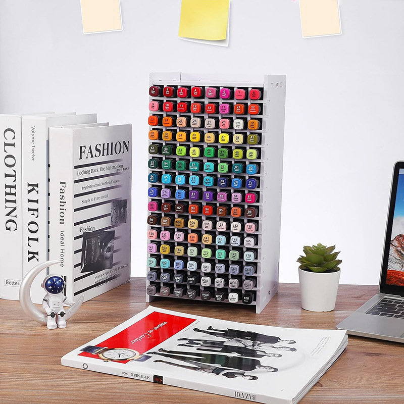 Cross-Border Marker Pen Storage Box Desktop Pen Holder Storage Rack Multifunctional Pen Holder Storage Rack Desktop Storage for Kindergarten