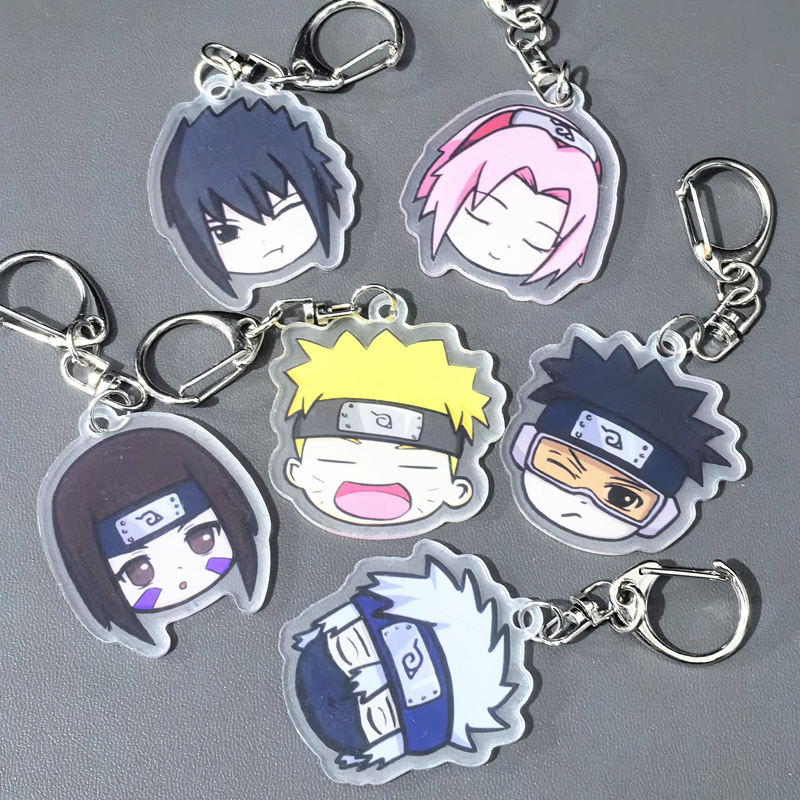Naruto keychain pendant, Naruto acrylic backpack accessory, Sasuke keychain, graduation season campus gift Naruto keychain pendant, Naruto acrylic backpack accessory, Sasuke keychain, graduation season campus gift
