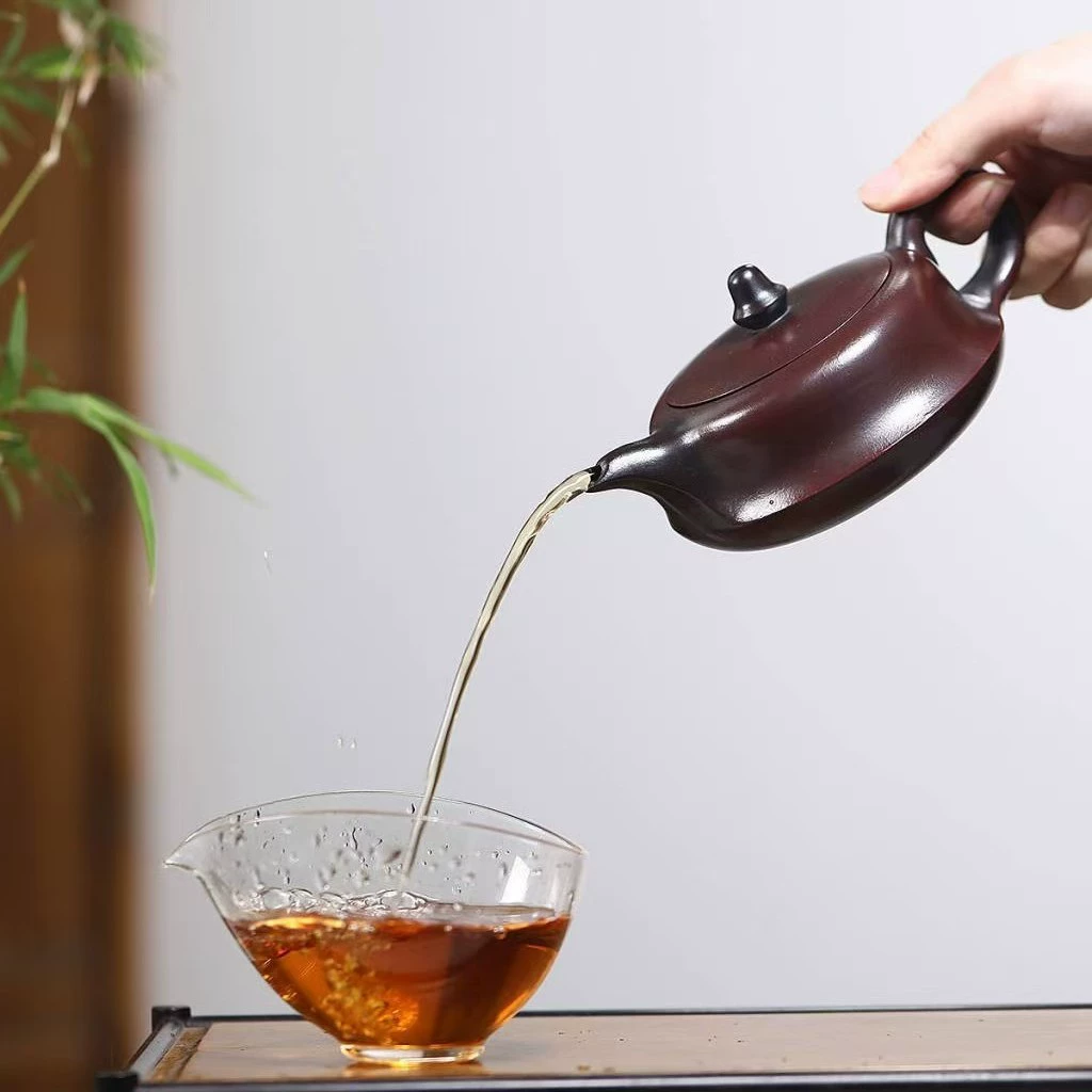 Yixing Zisha teapot (Yixing) — high-temperature stone-red zisha, 9×8×14 cm, kung fu tea pot gift