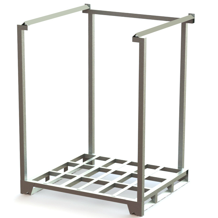 冷库货架载重1吨堆叠3层可堆垛移动货架用镀锌管焊接正立式巧固架