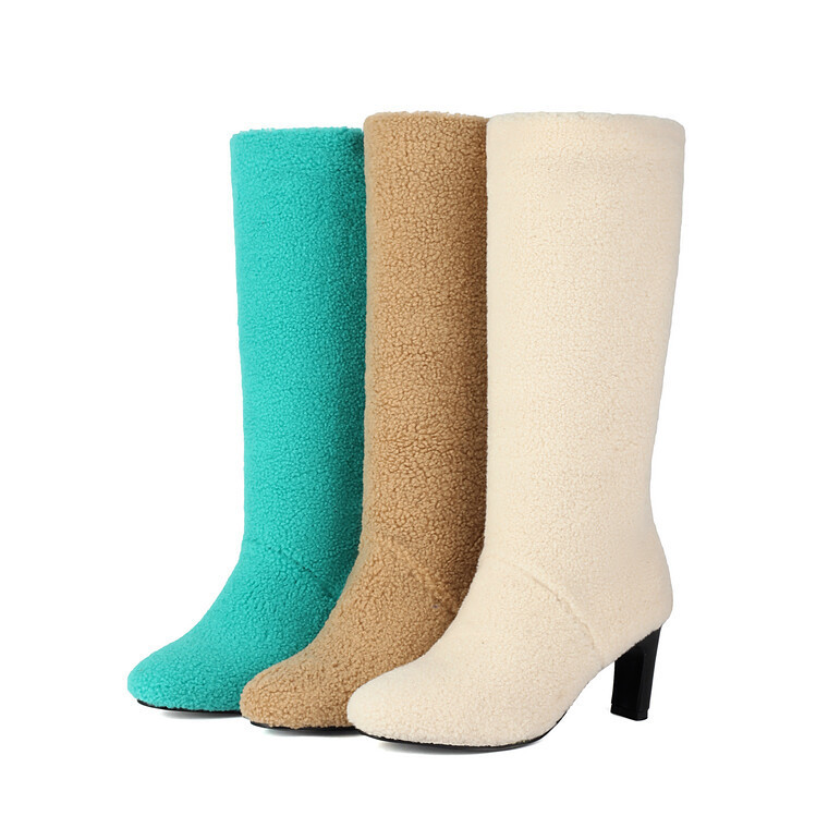 Neue Overknee-Stiefel mit runder Spitze und klobigem Absatz für den Herbst für Damen_voghion.com