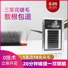 嫁接睫毛單根三葉草3D仙朵開花YY升級假睫毛W型睫毛海神花