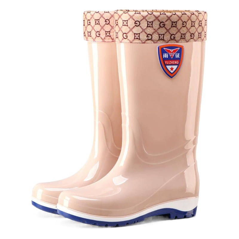 Строительная площадка уличные резиновые сапоги утолщенные сапоги для автомойки с высокой трубкой, трехцветная подошва отеля, кухня, Женская охрана труда, Водная обувь, резиновые сапоги