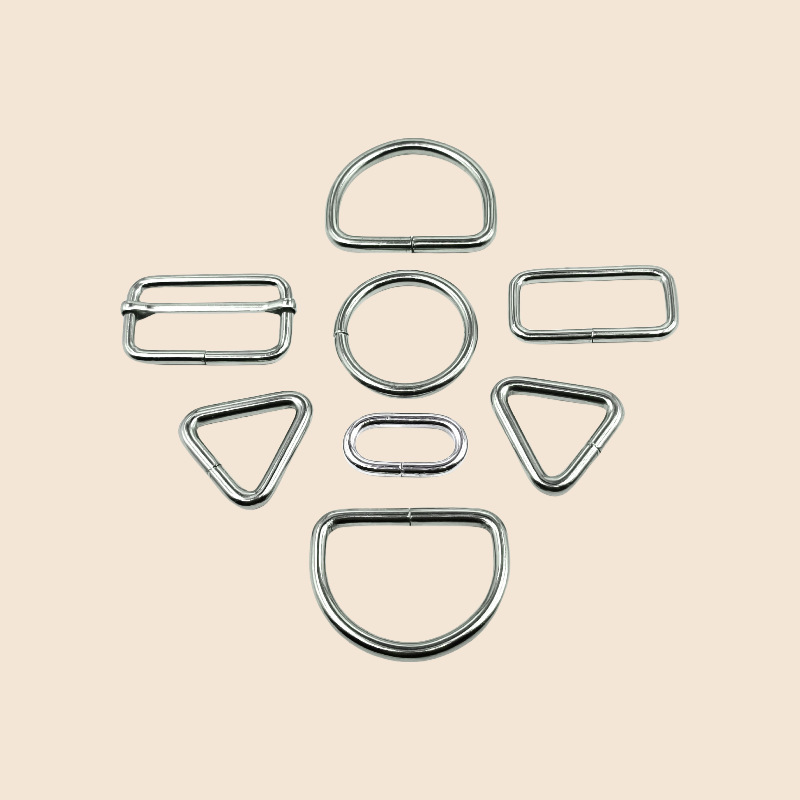 Punto D hebilla semicircular hebilla de núcleo de cremallera hebilla japonesa hebilla de hombro hebilla de conexión anillo colgante al por mayor accesorios de hardware para equipaje