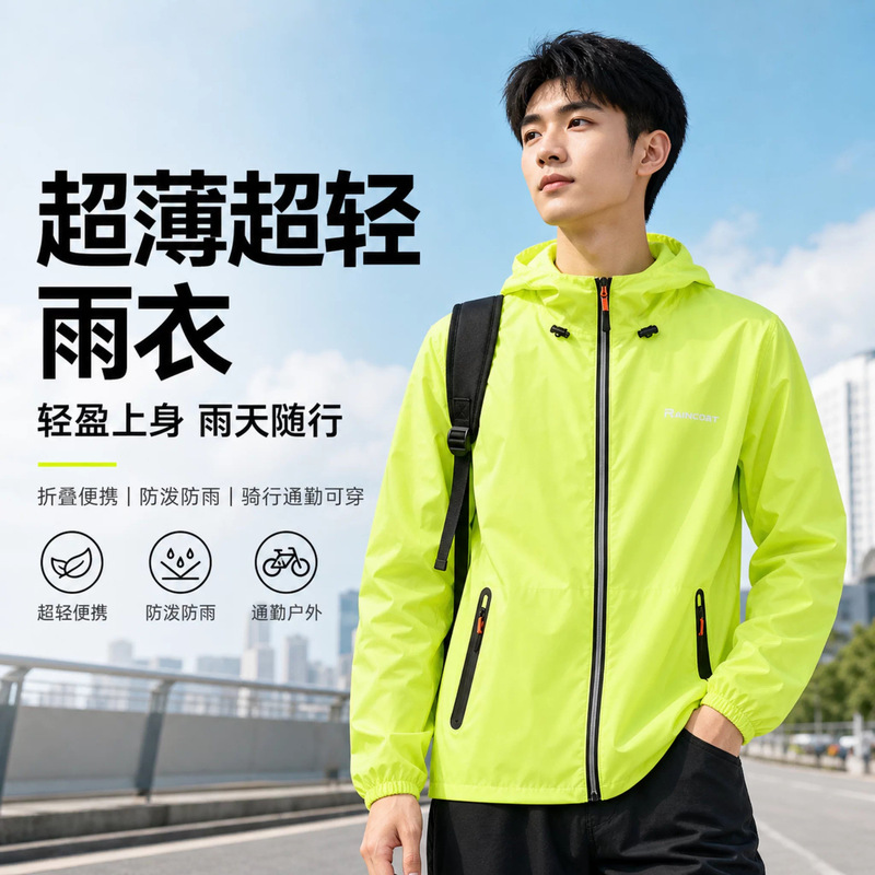 Ultra-thin and ultra-light raincoat for men and women, full-body protection against heavy rain, lightweight outdoor raincoat set for fishing and cycling Ultra-thin and ultra-light raincoat for men and women, full-body protection against heavy rain, lightweight outdoor raincoat set for fishing and cycling