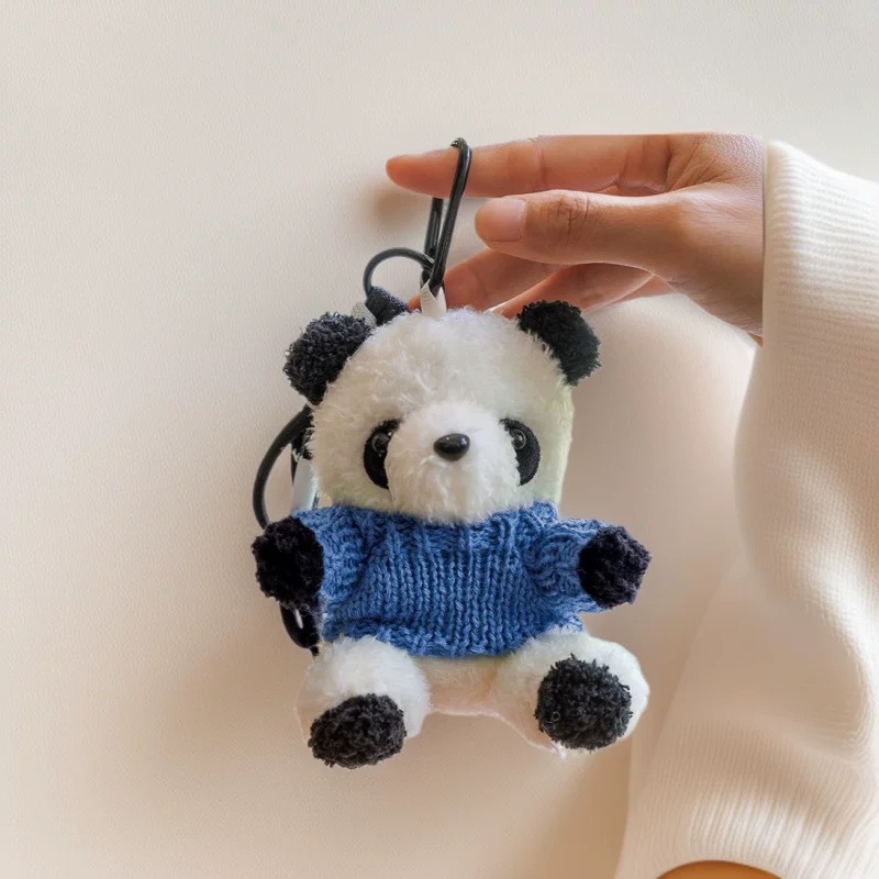 Caricatura panda peluche colgante oso espacial bolsa colgar decoración Wenchuang peluche muñeca llavero regalo para parejas