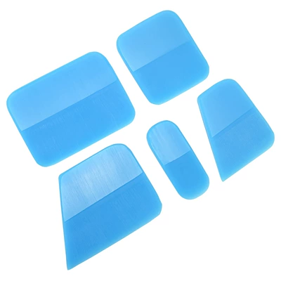invisible car clothing scraper TPU: Car cleaning tools - cygtz-05-rounded-blue-five-piece-set